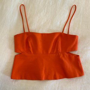 Zara Coral / Red / Pink Crop Top